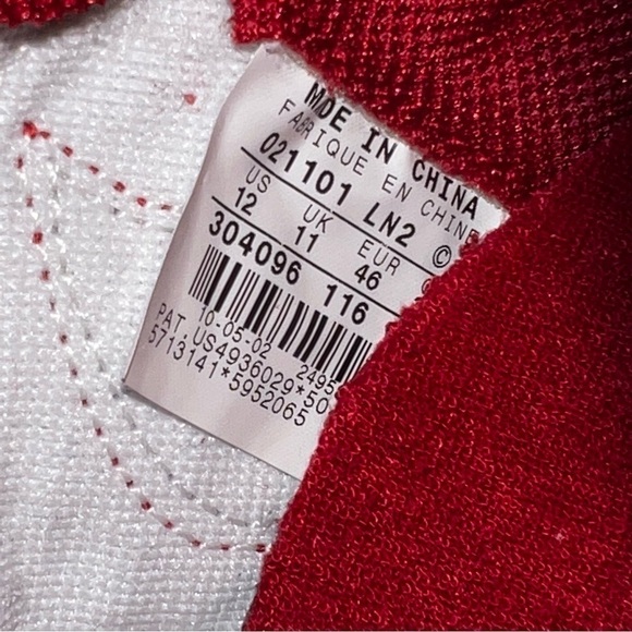 NEW Vintage Men’s 2002 Nike Air Force 1 Mid OG Size 12 White Varsity Red - Picture 12 of 14